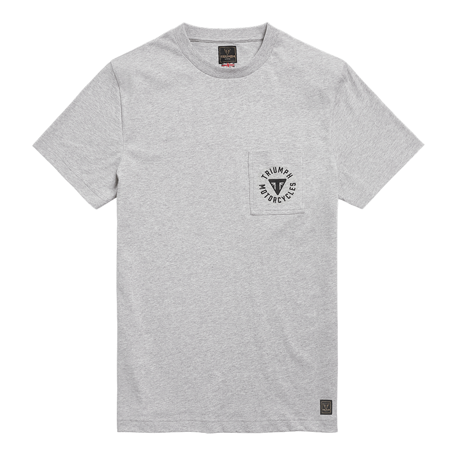 Newlyn Ring Logo T-shirt in Grey |Casual Clothing